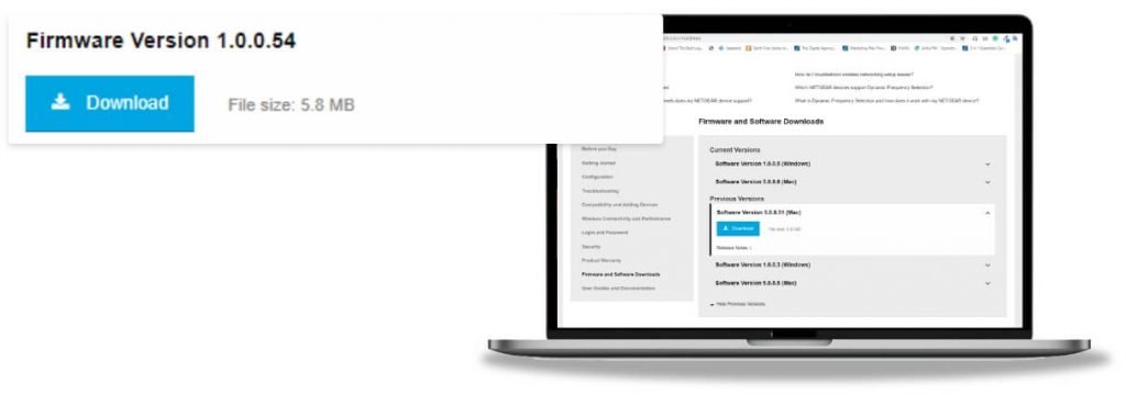 Choose firmware version for EX6120