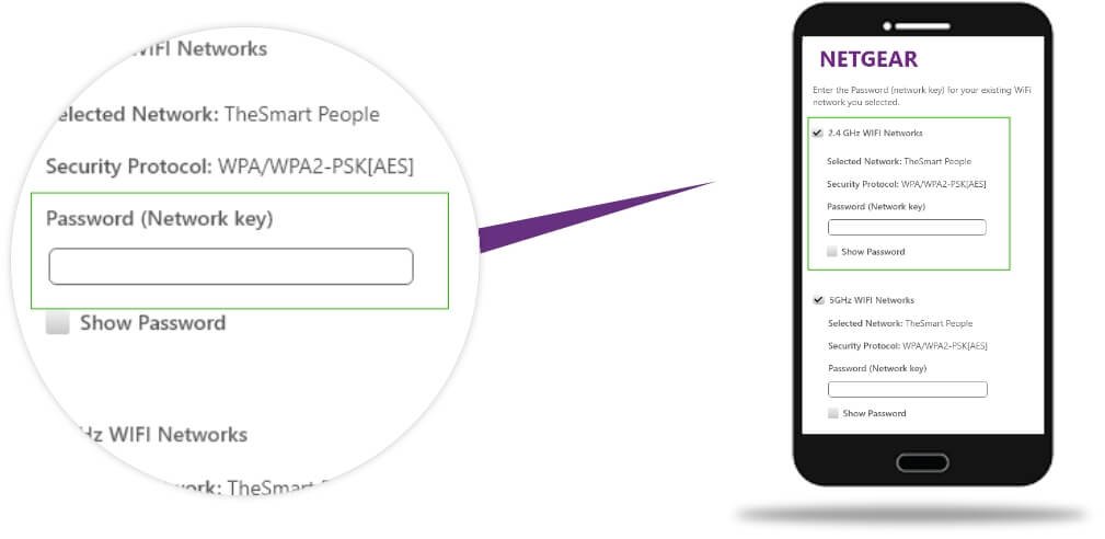 Extended AC1200 password setting