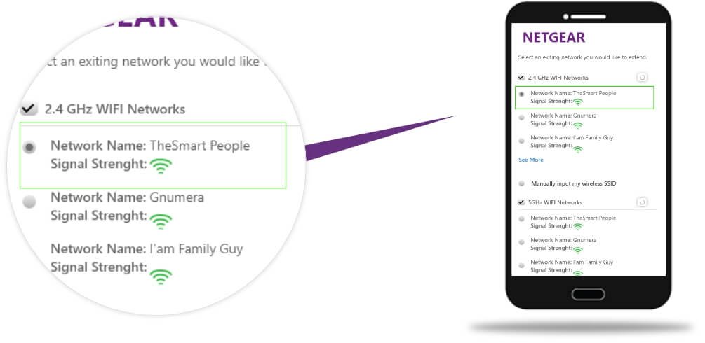 choose network for AC1200