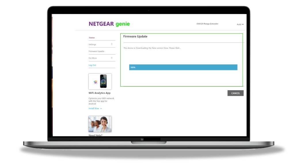Firmware update AC1200 downloading